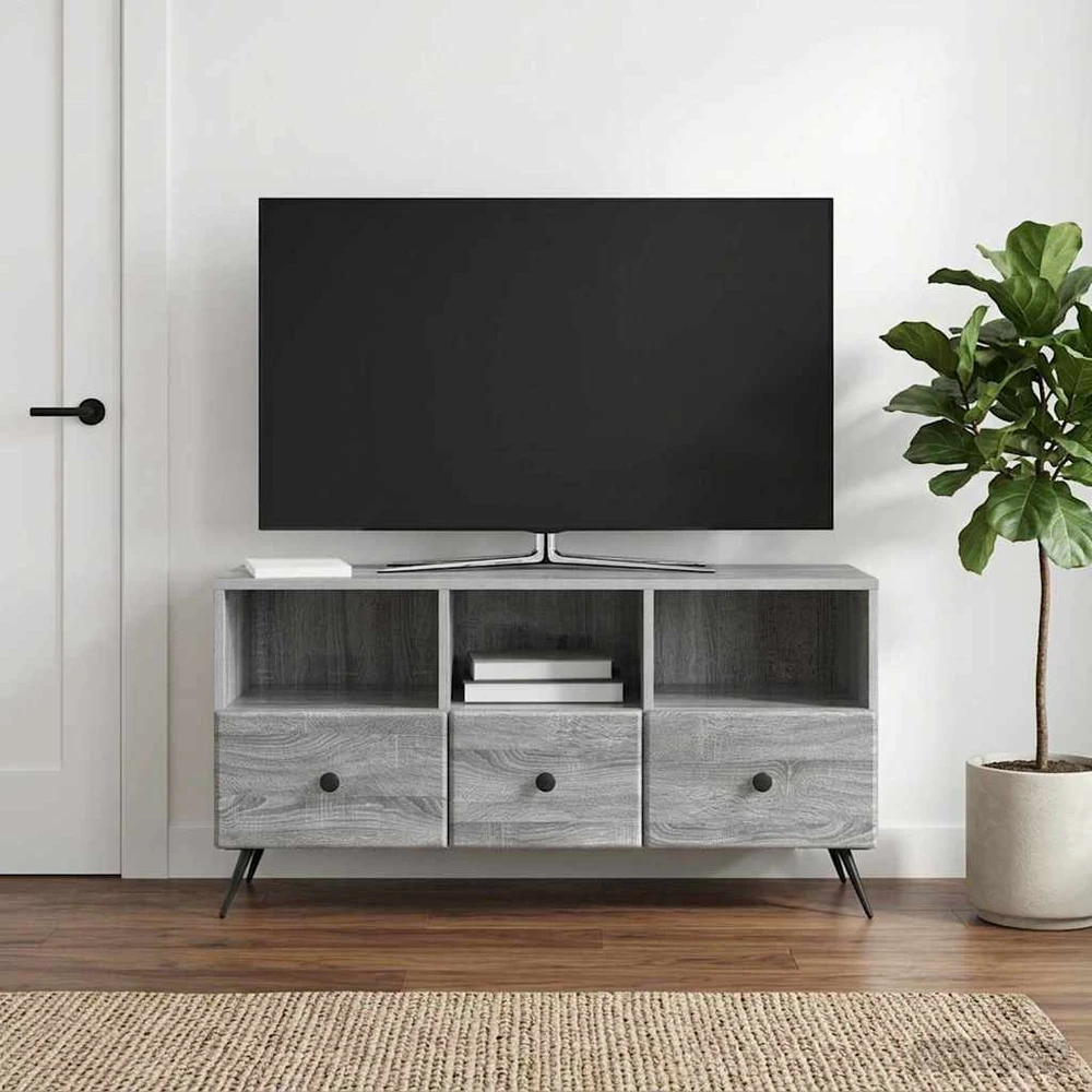 TV staliukas Televizoriaus spintelė Pilka sonoma ąžuolo 102 x 34,5 x 50 cm