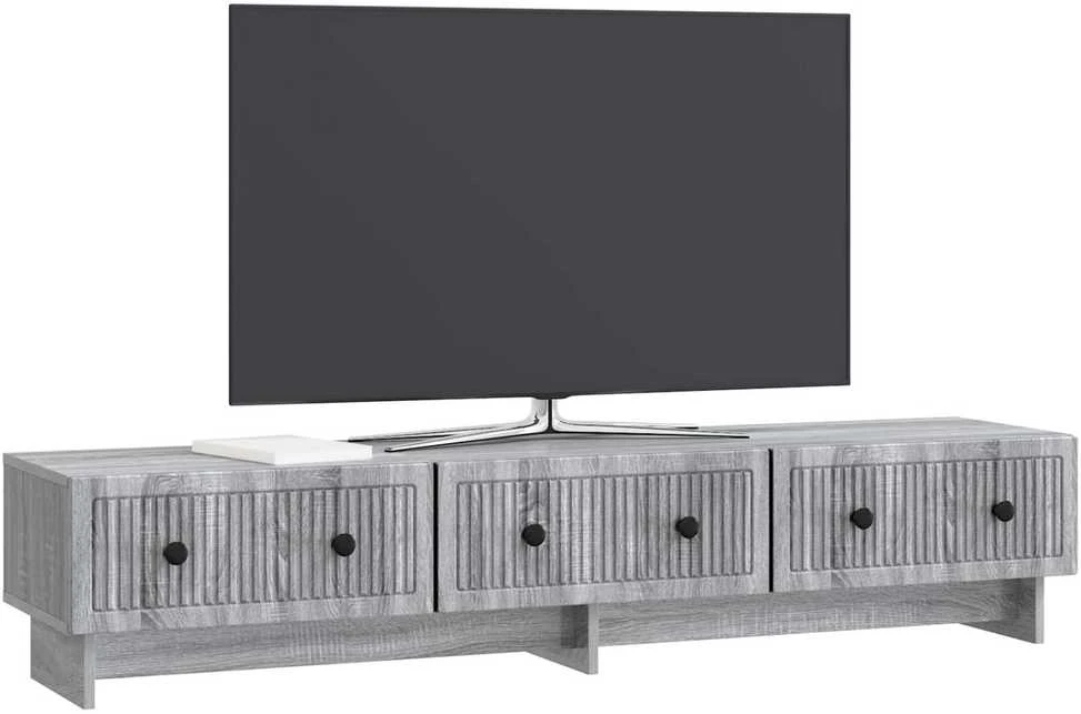 TV staliukas Televizoriaus spintelė 147 x 34,5 x 30 cm Pilka sonoma ąžuolo