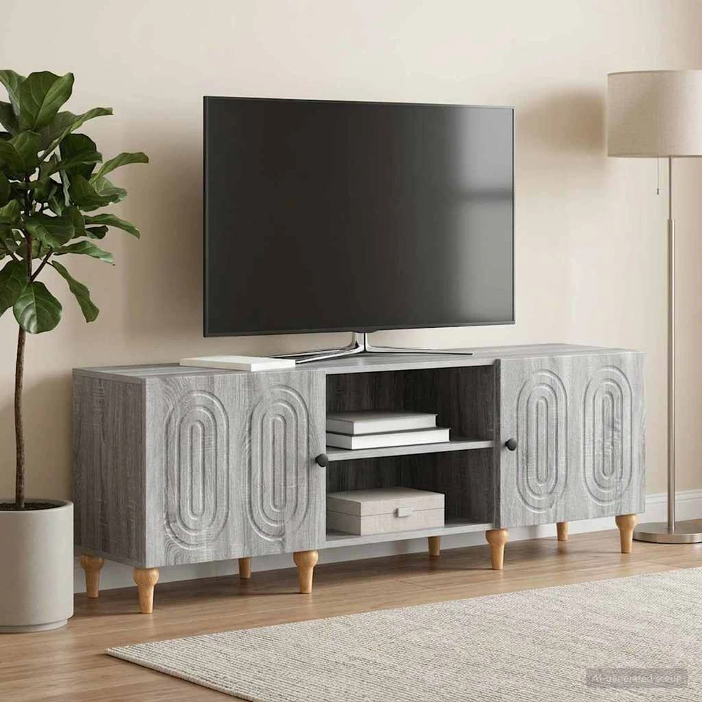 TV staliukas Televizoriaus spintelė 150 x 31 x 50 cm Pilka sonoma ąžuolo