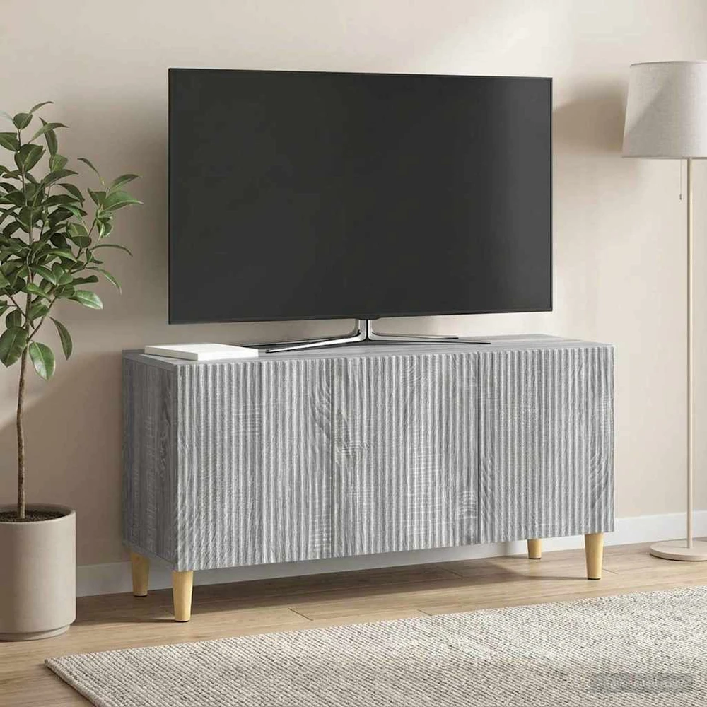 TV staliukas Televizoriaus spintelė 99 x 34,5 x 50 cm Pilka sonoma ąžuolo