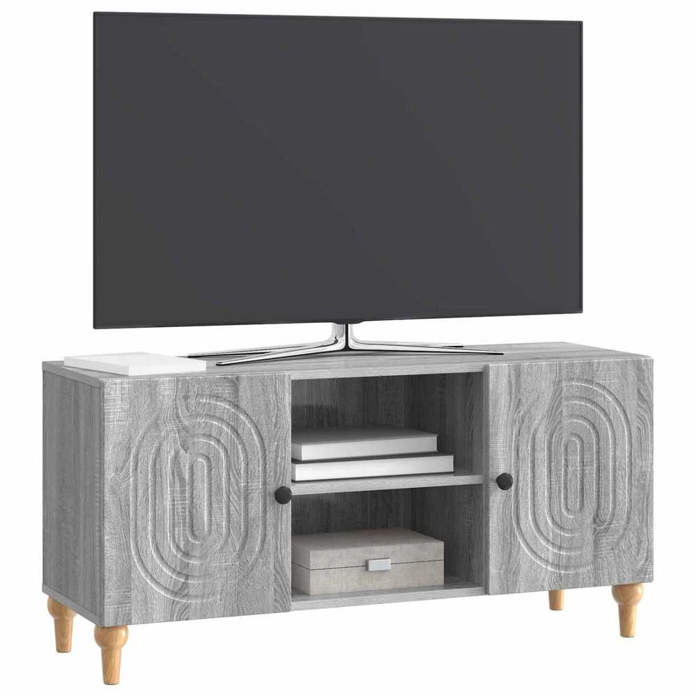 TV staliukas Televizoriaus spintelė 102 x 34,5 x 50 cm Pilka sonoma ąžuolo