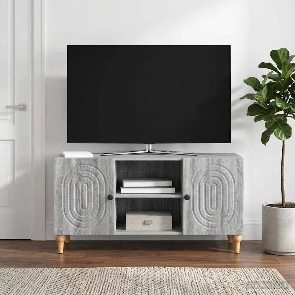 TV staliukas Televizoriaus spintelė 102 x 34,5 x 50 cm Pilka sonoma ąžuolo