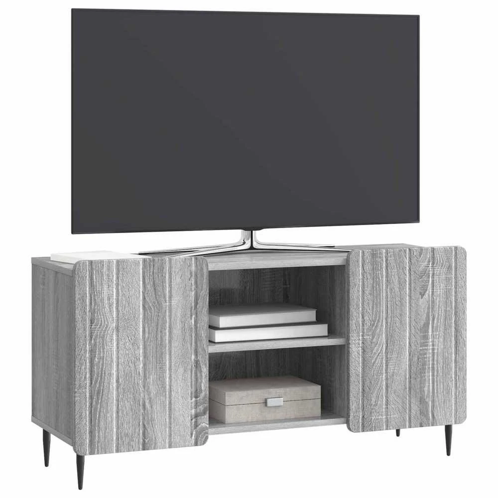 Televizoriaus spintelė 102 x 34,5 x 52 cm Pilka sonoma ąžuolo