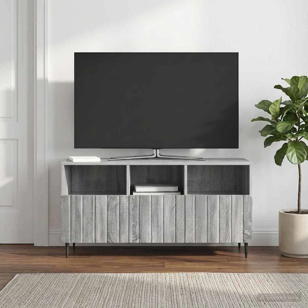 TV staliukas Televizoriaus spintelė Pilka sonoma ąžuolo 102 x 34,5 x 50 cm