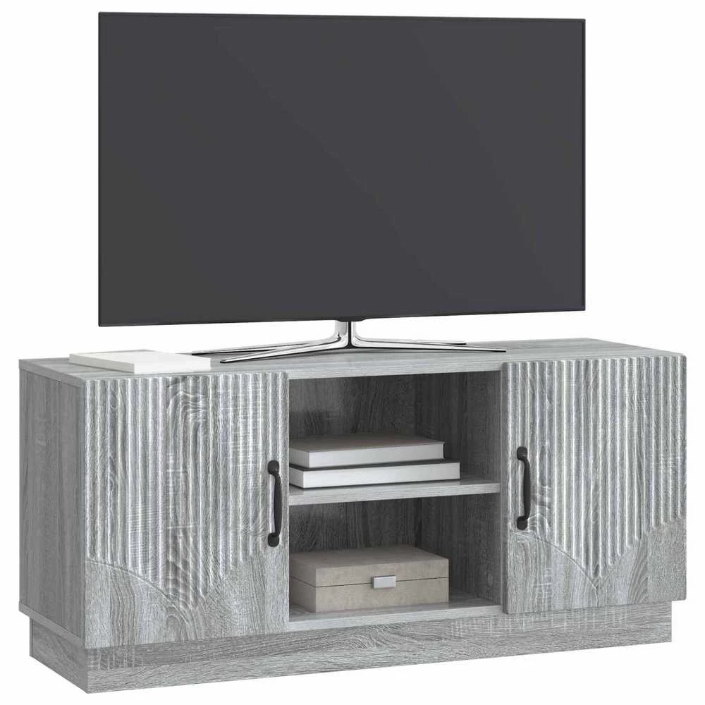 Televizoriaus spintelė 102 x 34,5 x 47 cm Pilka sonoma ąžuolo
