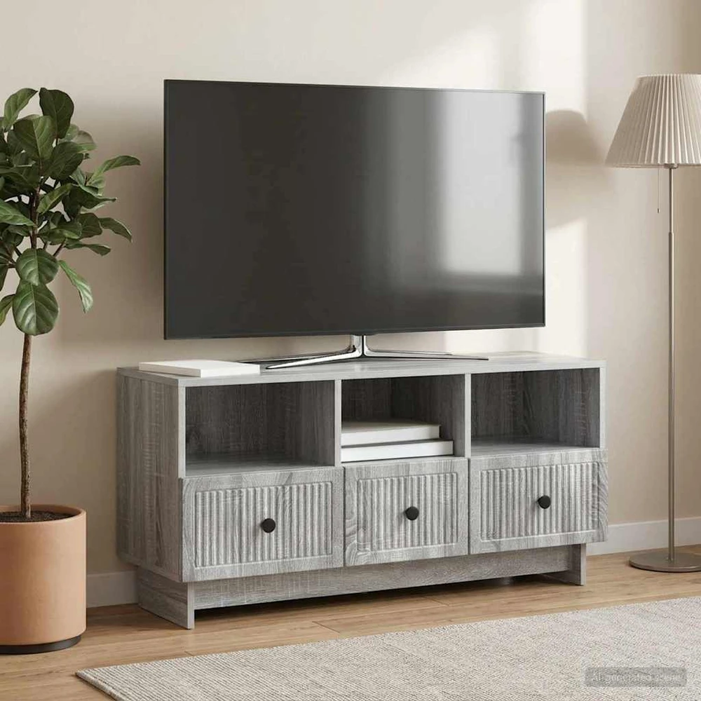 TV staliukas Televizoriaus spintelė Pilka sonoma ąžuolo 102 x 34,5 x 50 cm