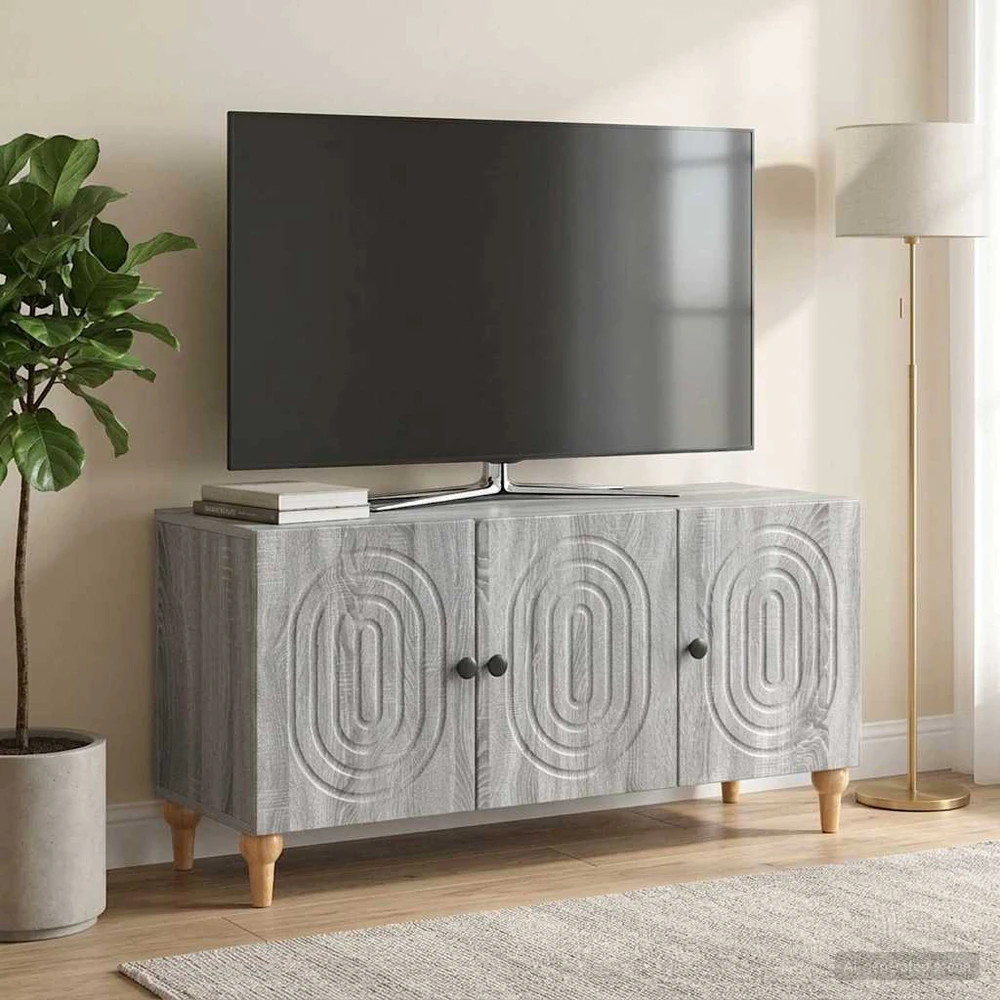 TV staliukas Televizoriaus spintelė 99 x 34,5 x 50 cm Pilka sonoma ąžuolo