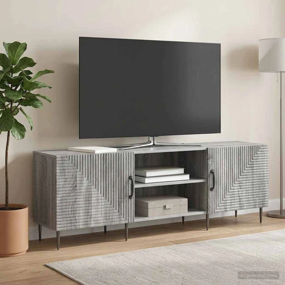 TV staliukas Televizoriaus spintelė 150 x 31 x 50 cm Pilka sonoma ąžuolo
