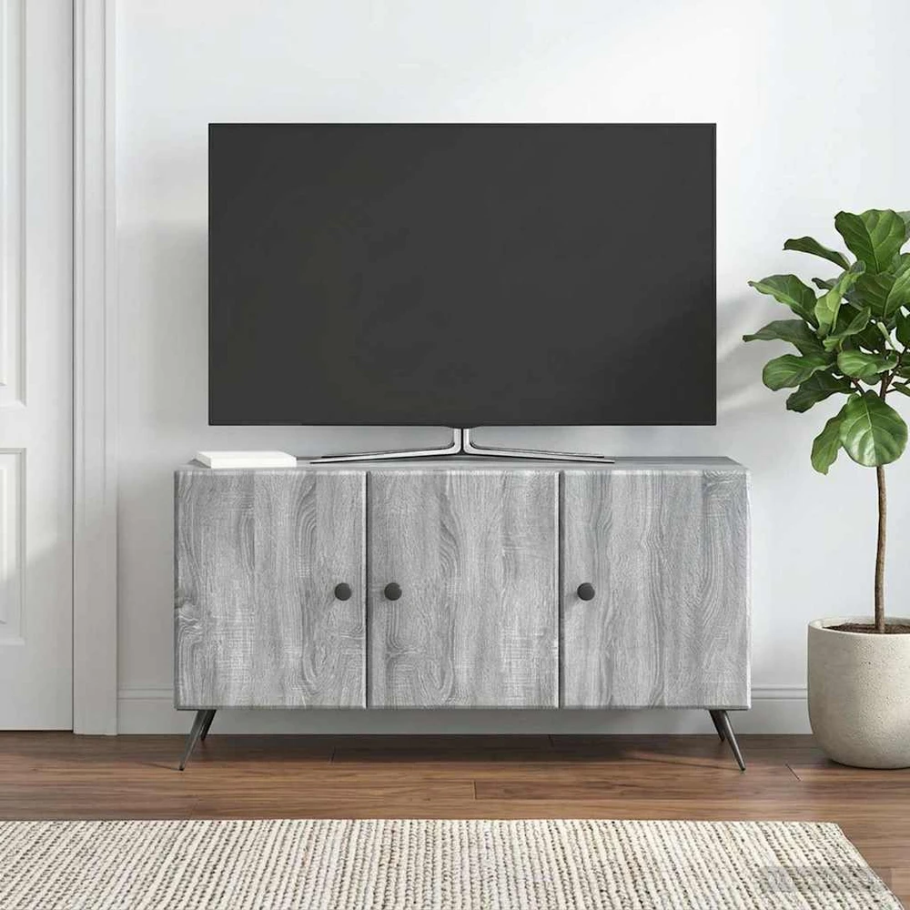 TV staliukas Televizoriaus spintelė Pilka sonoma ąžuolo 99 x 34,5 x 50 cm