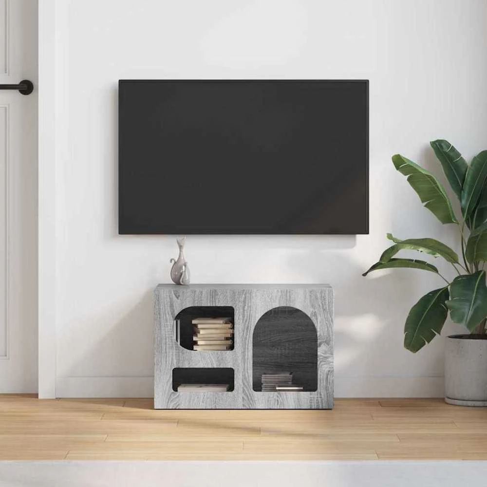 TV staliukas Televizoriaus spintelė ELST 60 x 35 x 40 cm Pilkas Sonoma