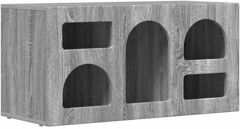 TV staliukas Televizoriaus spintelė ELST 80 x 35 x 40 cm Pilkas Sonoma