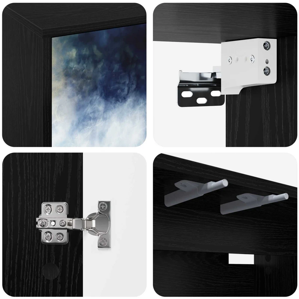 TV staliukas Televizoriaus spintelė RAALTE 69 x 33 x 50,5 cm Juodojo ąžuolo