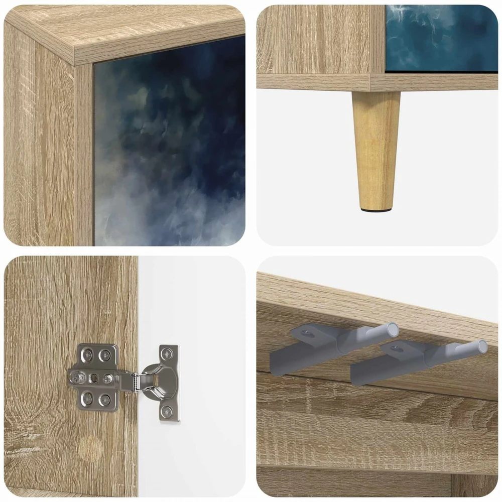 TV staliukas Televizoriaus spintelė RAALTE 69 x 33 x 50 cm Sonoma ąžuolo