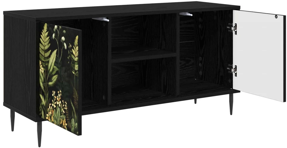 TV staliukas Televizoriaus spintelė RHENEN 102 x 33 x 51 cm Juodojo ąžuolo