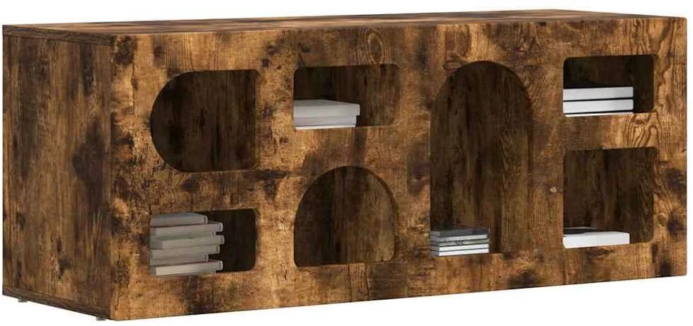 TV staliukas Televizoriaus spintelė ELST 100 x 35 x 40 cm Rūkyta ąžuolas