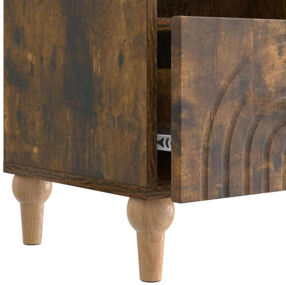 TV staliukas Televizoriaus spintelė 102 x 34,5 x 50 cm Rūkytas Ąžuolas