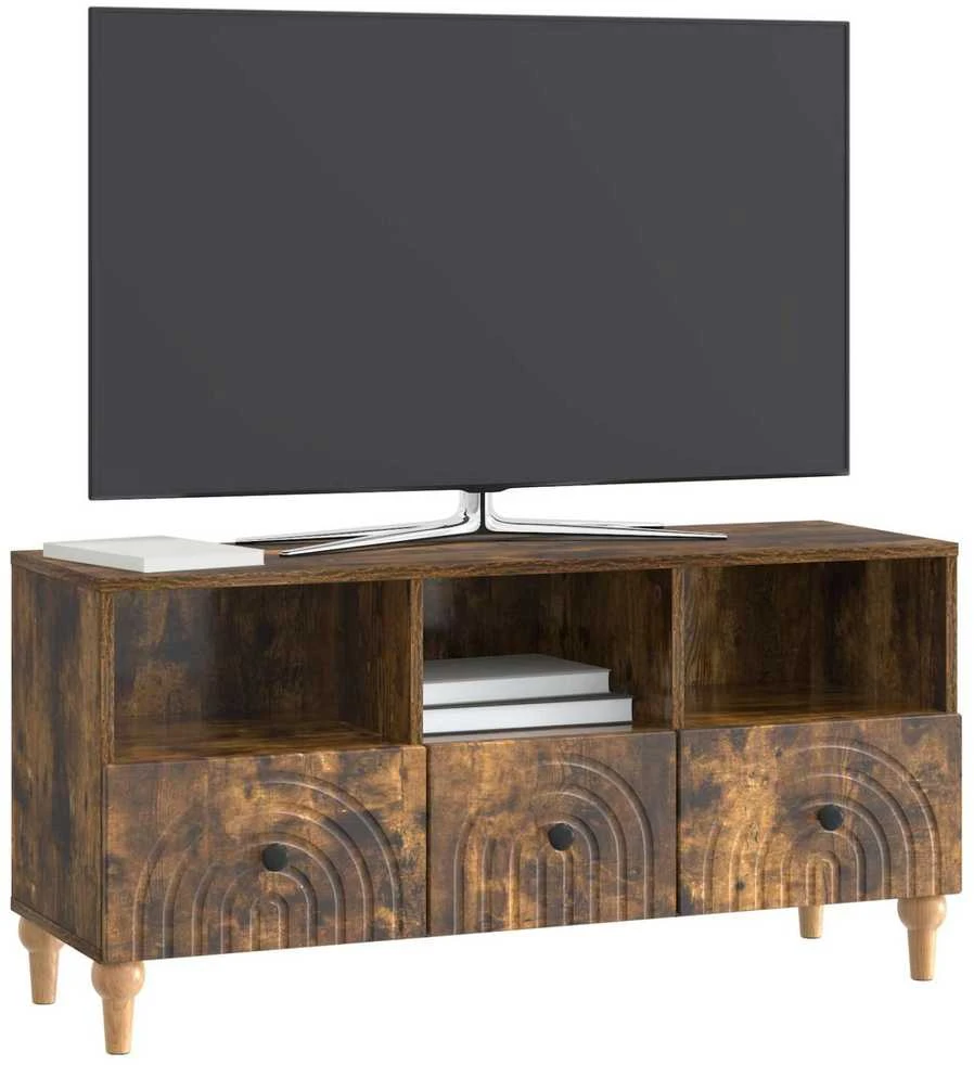 TV staliukas Televizoriaus spintelė 102 x 34,5 x 50 cm Rūkytas Ąžuolas