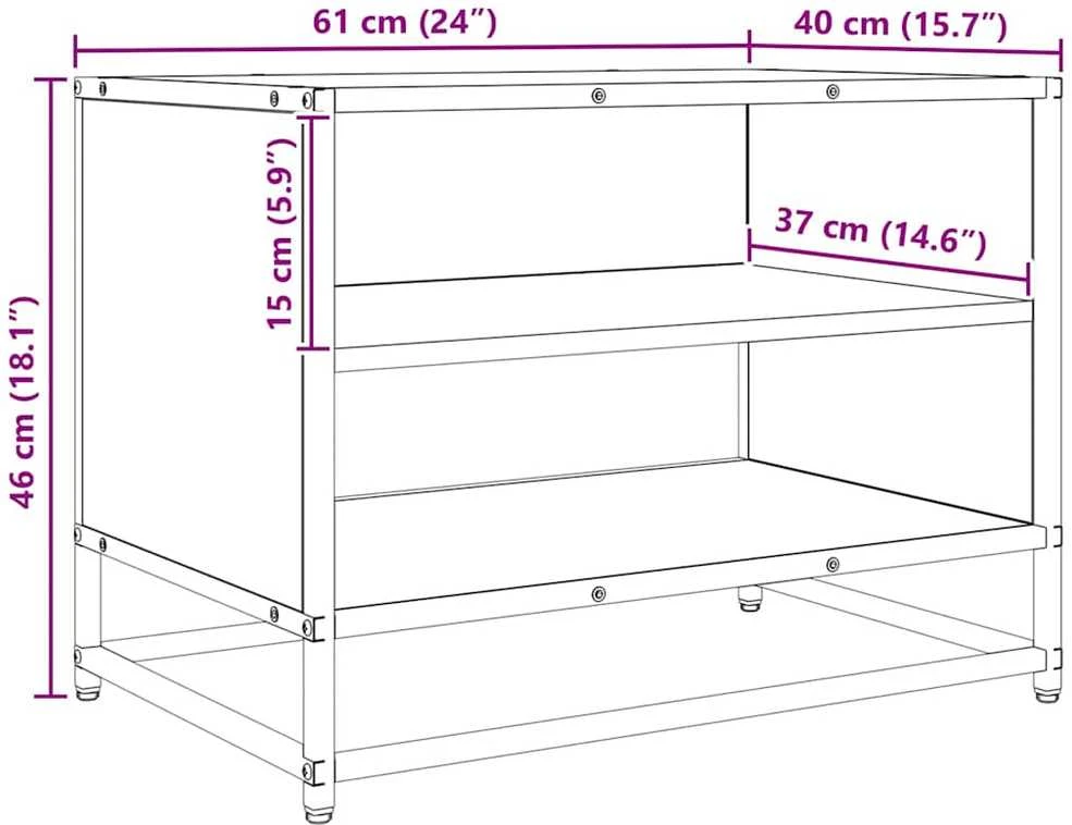 TV staliukas TV vienetai 61 x 40 x 46 cm Senovinis medis Apdirbta mediena