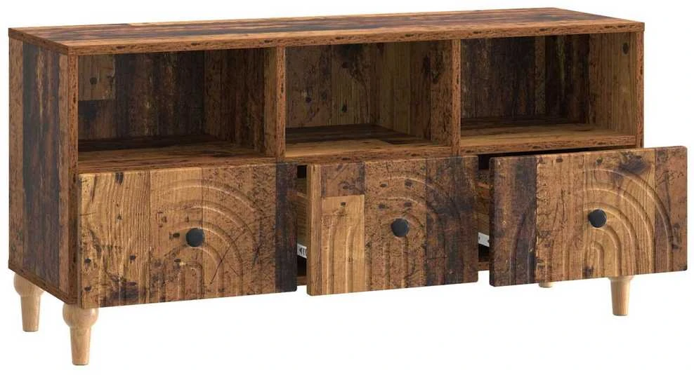 TV staliukas Televizoriaus spintelė 102 x 34,5 x 50 cm Senas medis