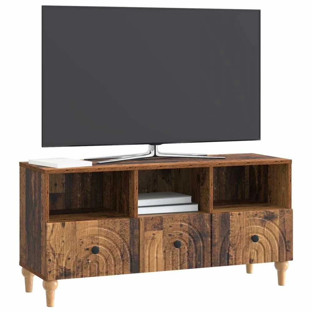 TV staliukas Televizoriaus spintelė 102 x 34,5 x 50 cm Senas medis