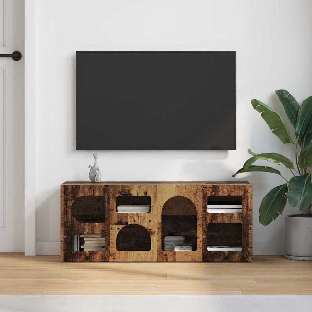 TV staliukas Televizoriaus spintelė ELST 100 x 35 x 40 cm Senas medis