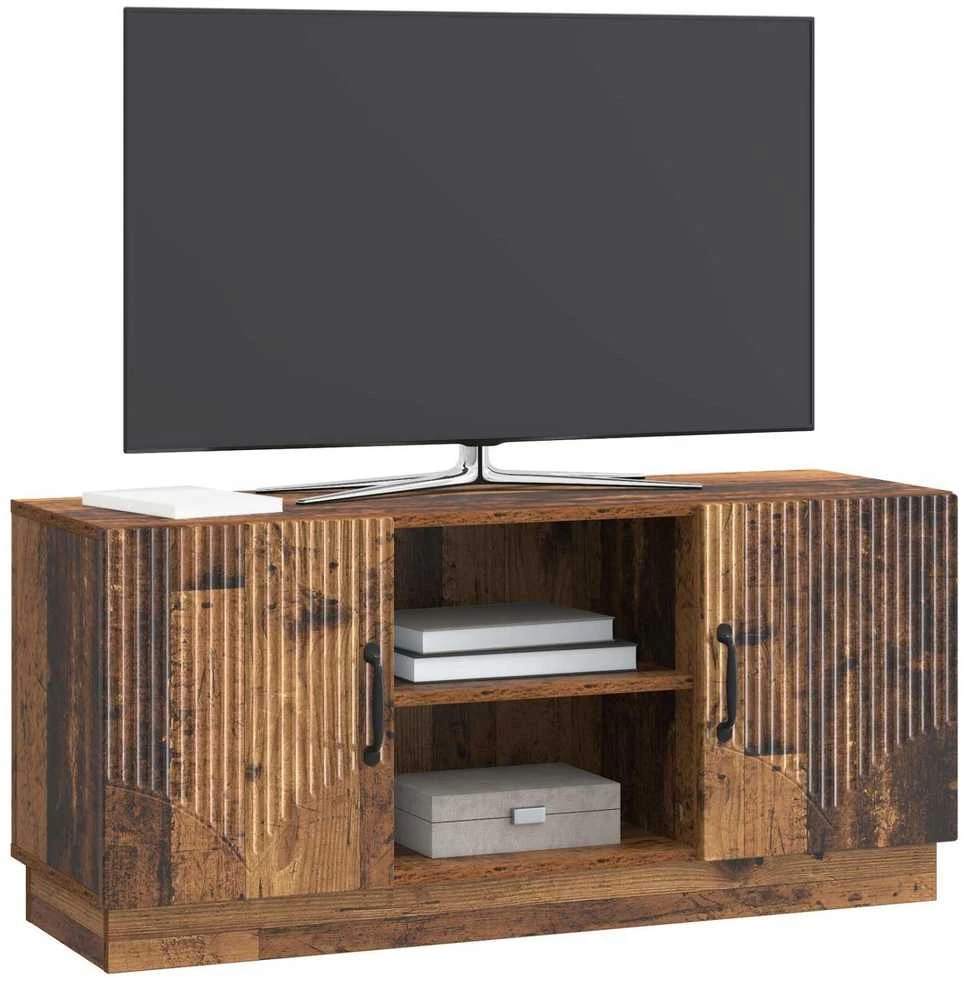 TV staliukas Televizoriaus spintelė 102 x 34,5 x 47 cm Sendintos medienos
