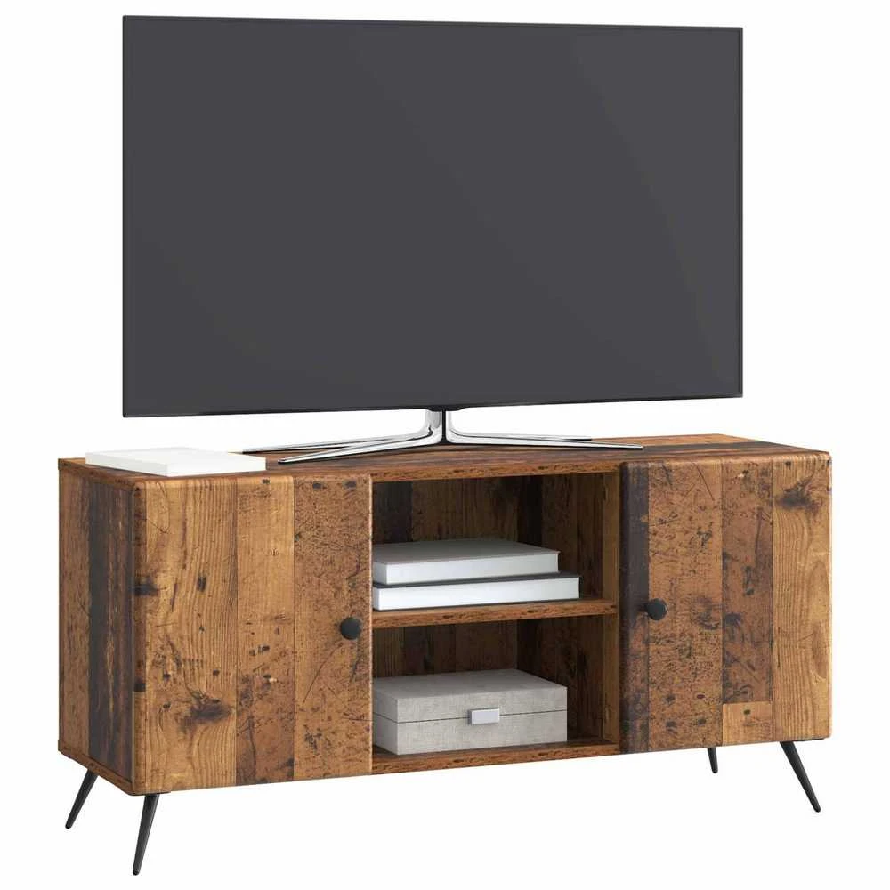 TV staliukas Televizoriaus spintelė 102 x 34,5 x 50 cm Sendintos medienos