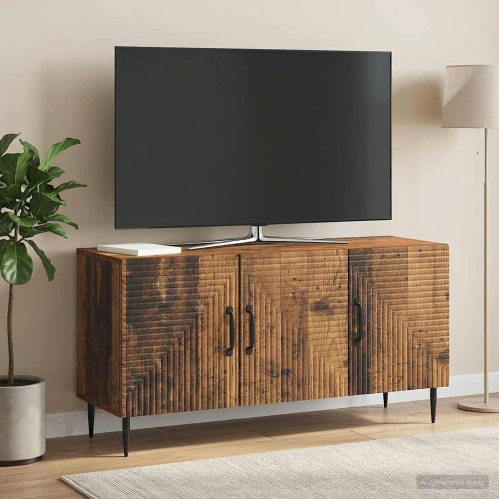 TV staliukas Televizoriaus spintelė Sendintos medienos 99 x 34,5 x 50 cm