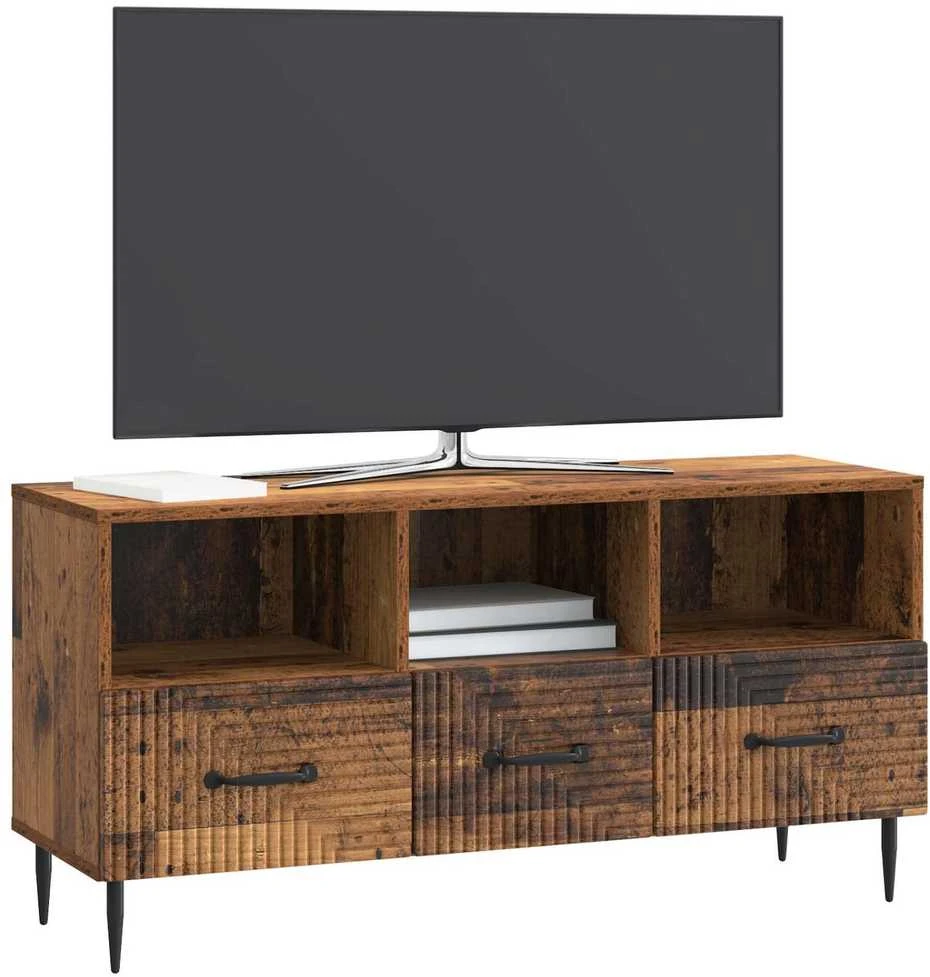 TV staliukas Televizoriaus spintelė Sendintos medienos 102 x 34,5 x 50 cm