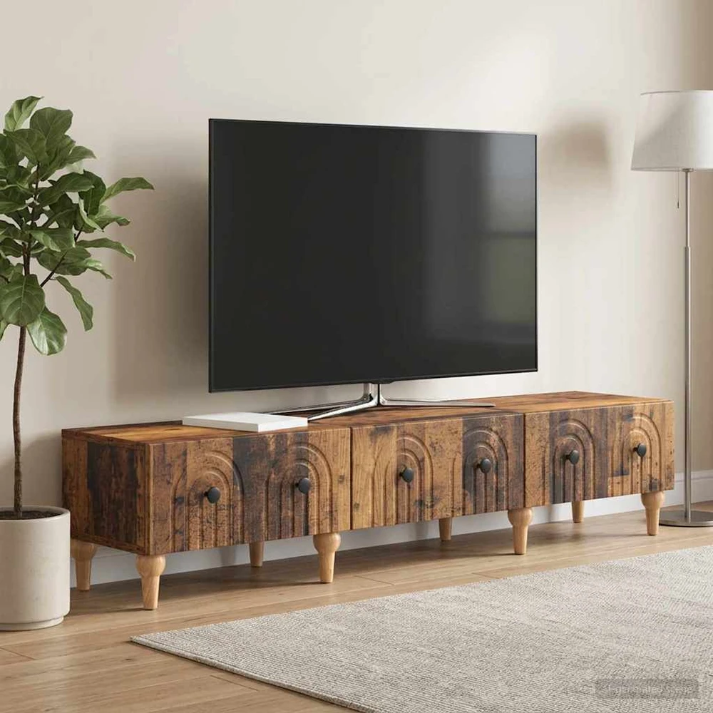 TV staliukas Televizoriaus spintelė Sendintos medienos 147 x 34,5 x 30 cm