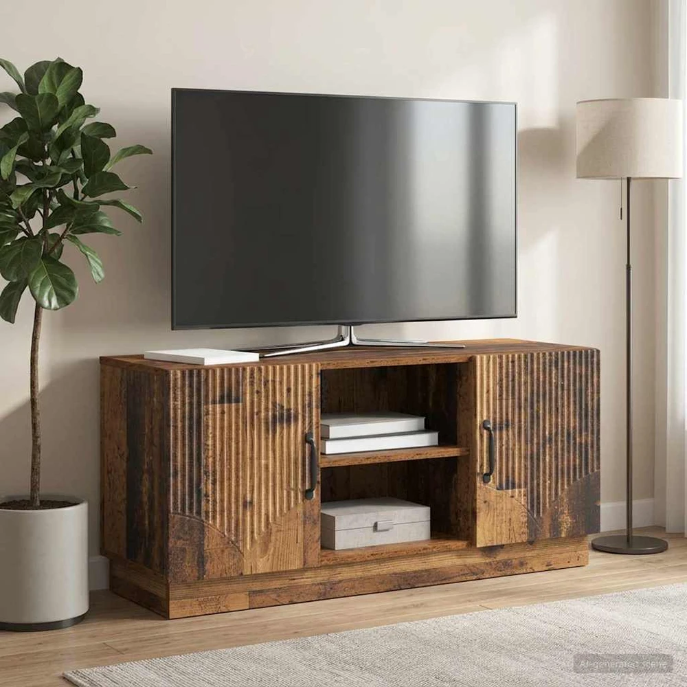 TV staliukas Televizoriaus spintelė 102 x 34,5 x 47 cm Sendintos medienos