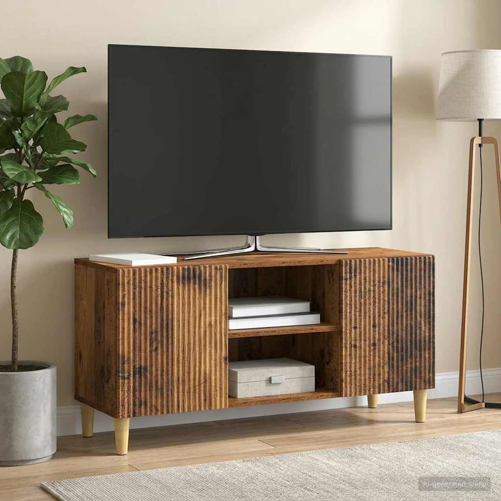 TV staliukas Televizoriaus spintelė 102 x 34,5 x 50 cm Sendintos medienos