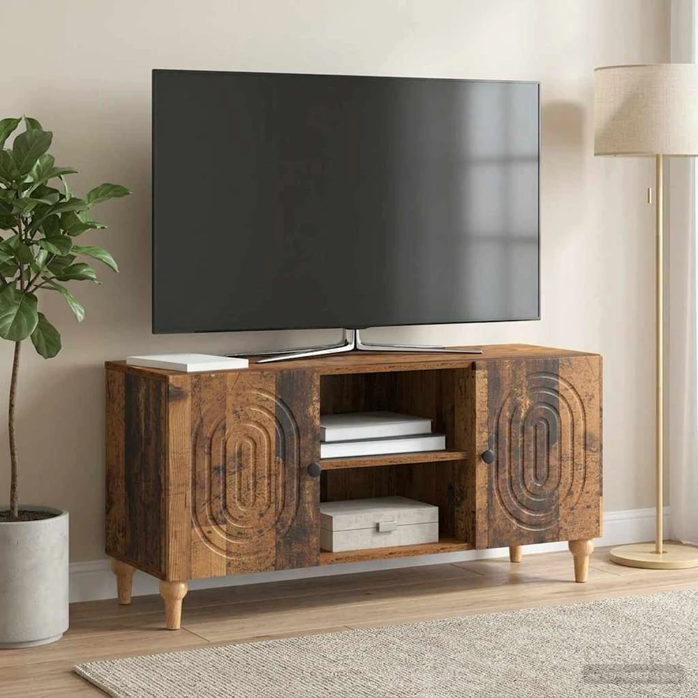 TV staliukas Televizoriaus spintelė Sendintos medienos 102 x 34,5 x 50 cm