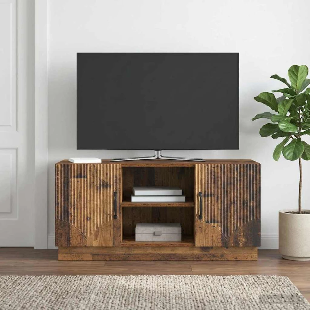 TV staliukas Televizoriaus spintelė 102 x 34,5 x 47 cm Sendintos medienos