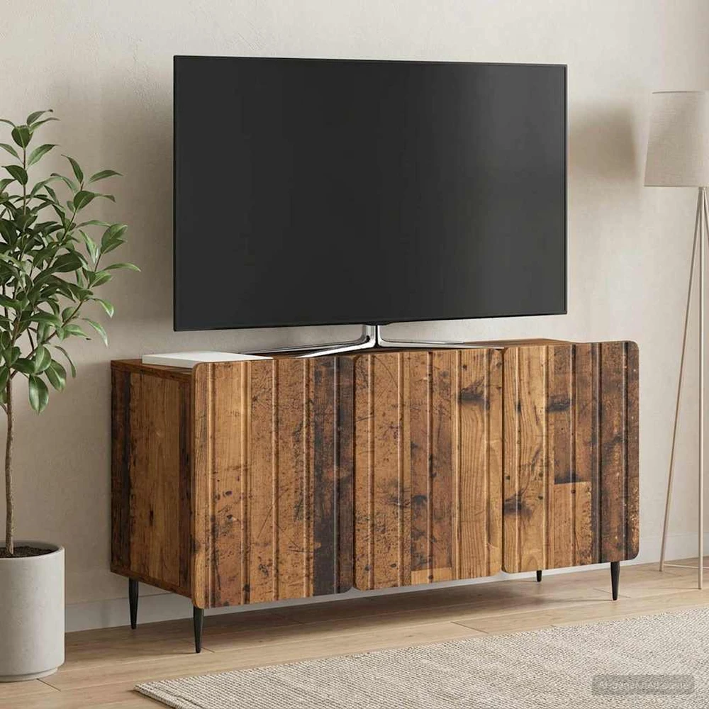 TV staliukas Televizoriaus spintelė 99 x 34,5 x 52 cm Sendintos medienos
