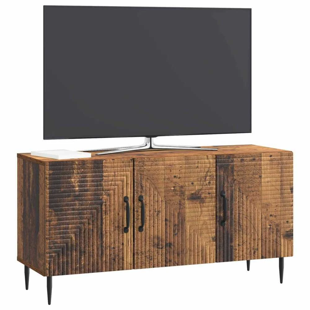 TV staliukas Televizoriaus spintelė Sendintos medienos 99 x 34,5 x 50 cm