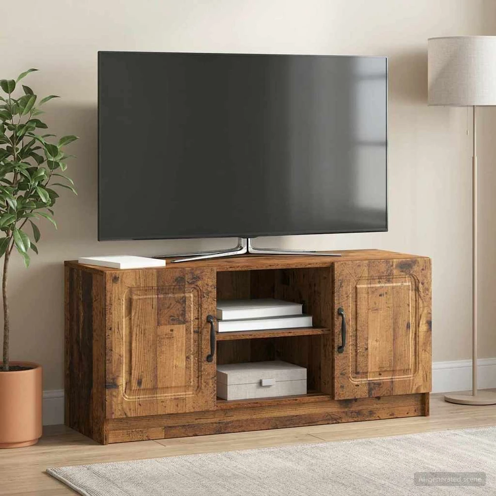 TV staliukas Televizoriaus spintelė Sendintos medienos 102 x 34,5 x 47 cm