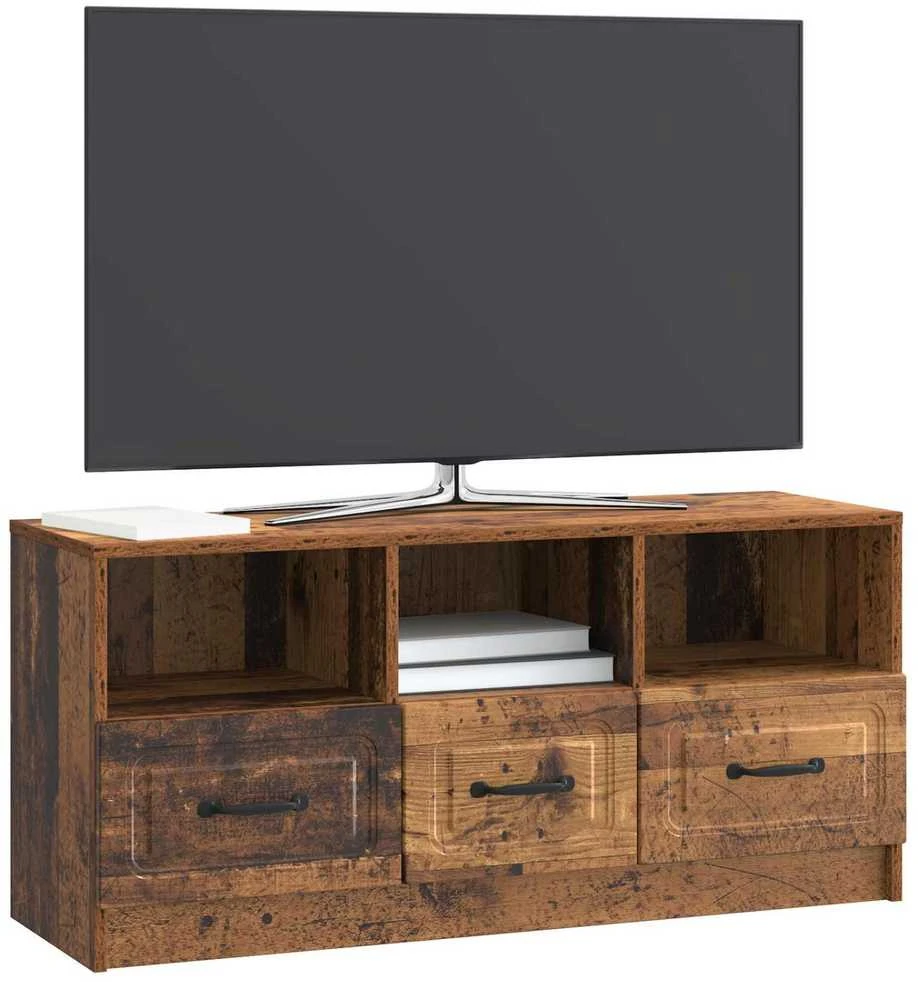 TV staliukas Televizoriaus spintelė Sendintos medienos 102 x 34,5 x 47 cm