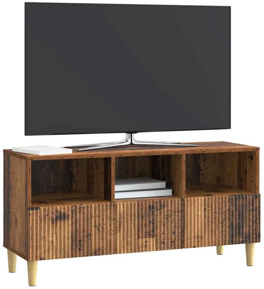 TV staliukas Televizoriaus spintelė 102 x 34,5 x 50 cm Sendintos medienos