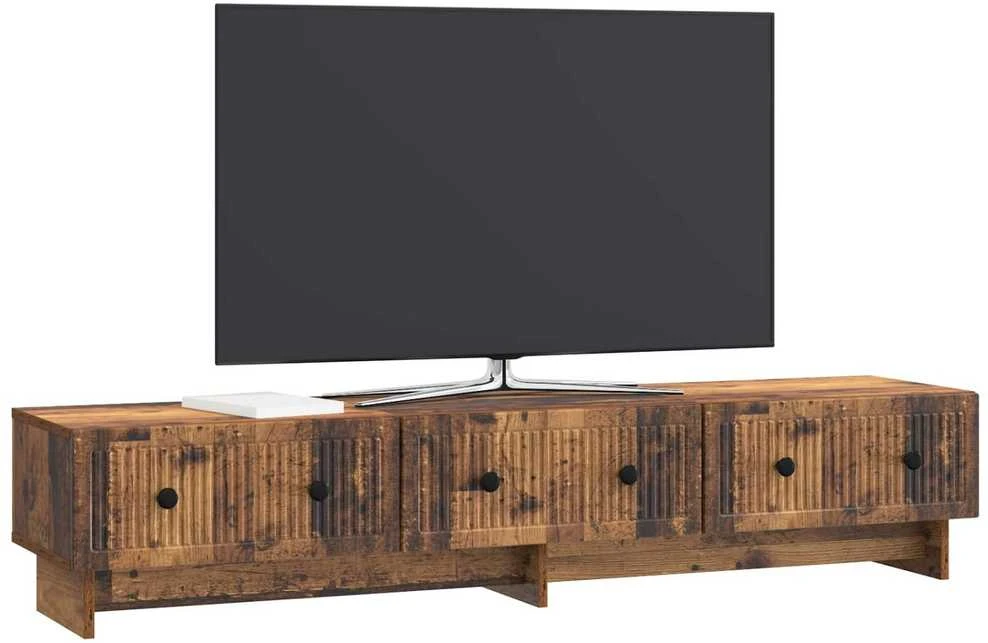 TV staliukas Televizoriaus spintelė 147 x 34,5 x 30 cm Sendintos medienos