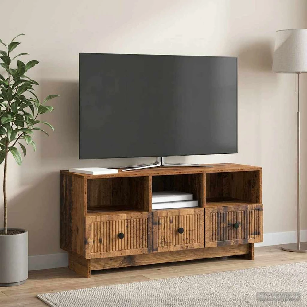 TV staliukas Televizoriaus spintelė Sendintos medienos 102 x 34,5 x 50 cm