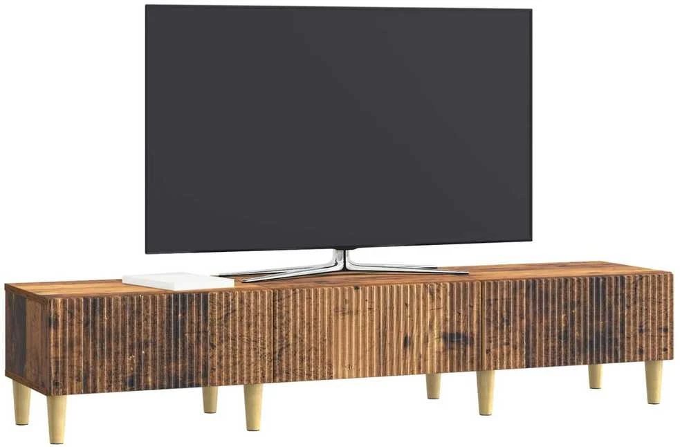 TV staliukas Televizoriaus spintelė Sendintos medienos 147 x 34,5 x 30 cm