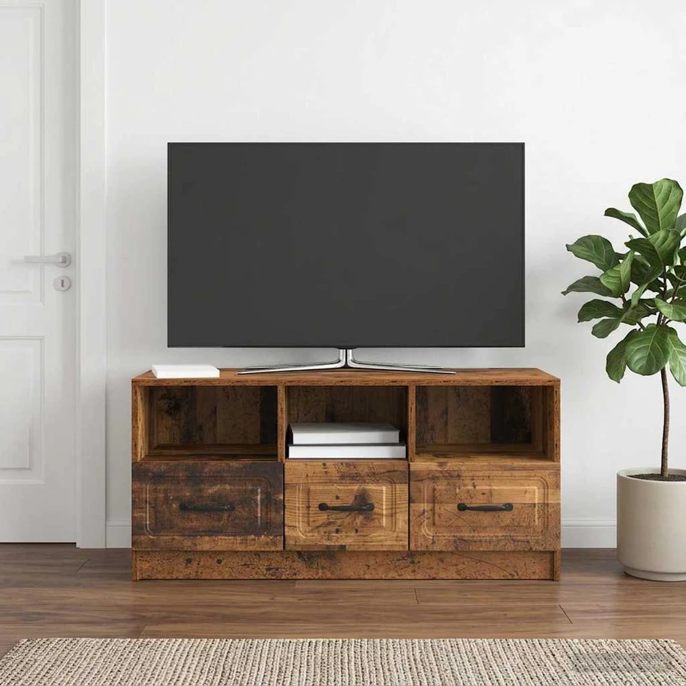 TV staliukas Televizoriaus spintelė Sendintos medienos 102 x 34,5 x 47 cm