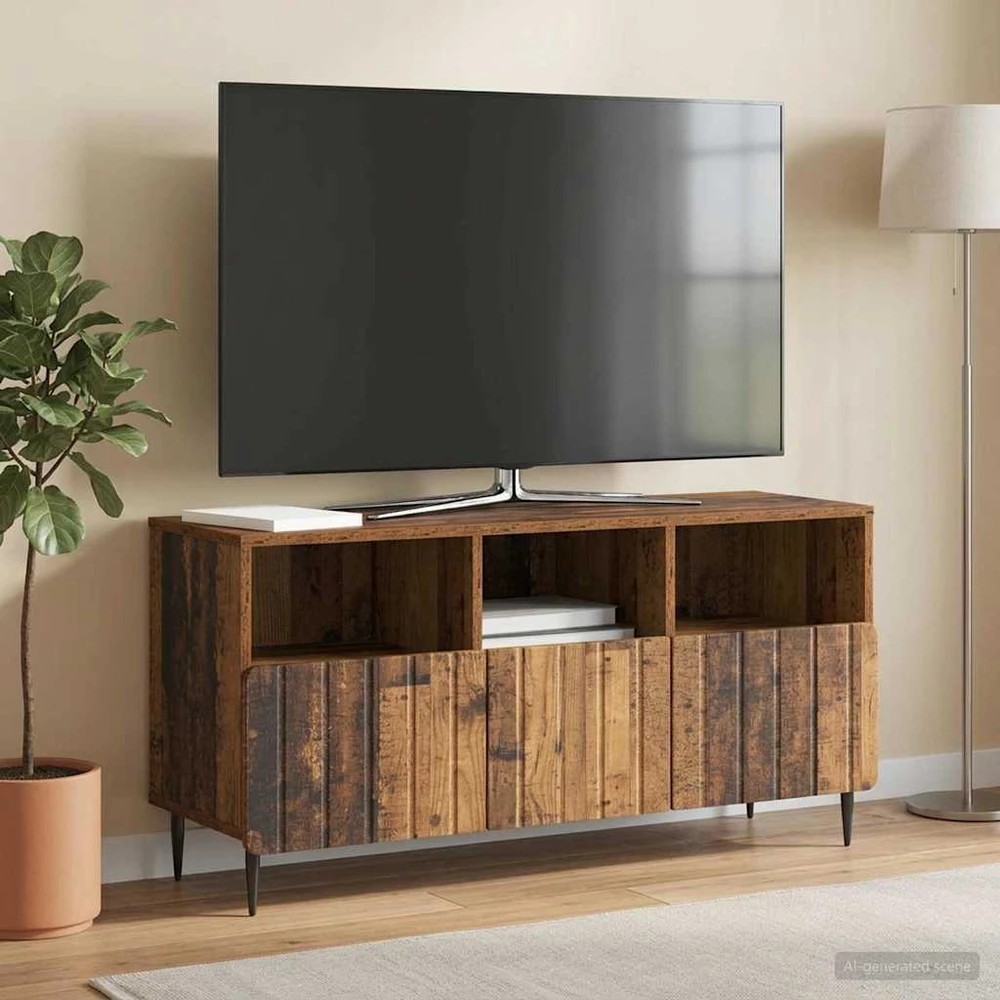 TV staliukas Televizoriaus spintelė Sendintos medienos 102 x 34,5 x 50 cm