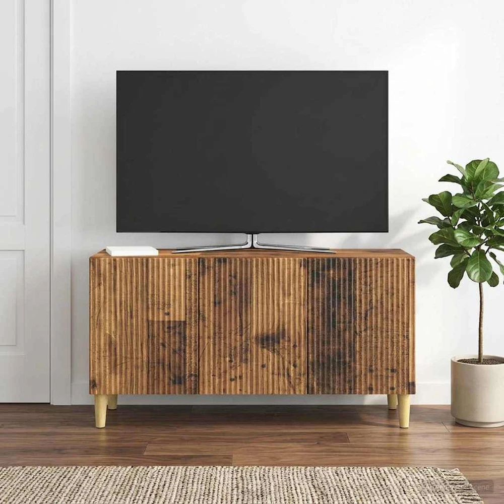 TV staliukas Televizoriaus spintelė 99 x 34,5 x 50 cm Sendintos medienos
