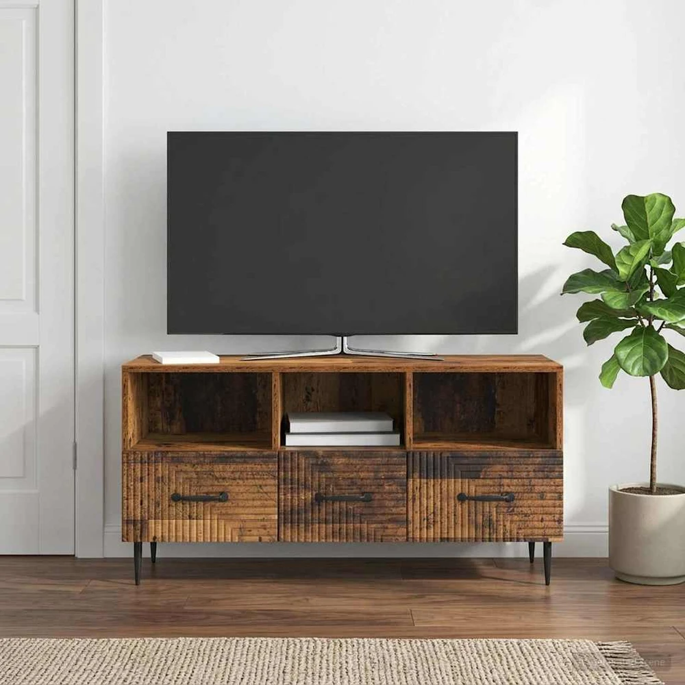 TV staliukas Televizoriaus spintelė Sendintos medienos 102 x 34,5 x 50 cm