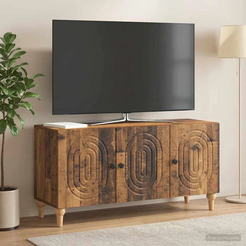 TV staliukas Televizoriaus spintelė 99 x 34,5 x 50 cm Sendintos medienos