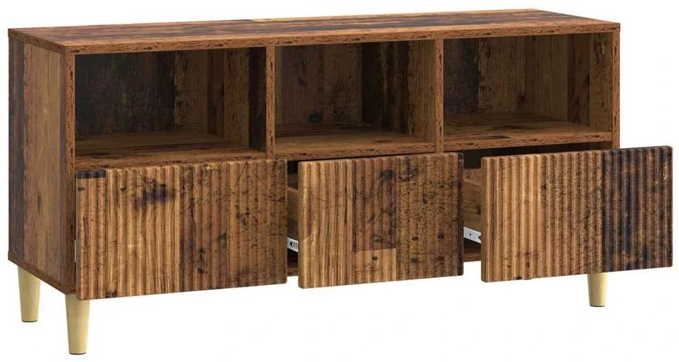 TV staliukas Televizoriaus spintelė 102 x 34,5 x 50 cm Sendintos medienos