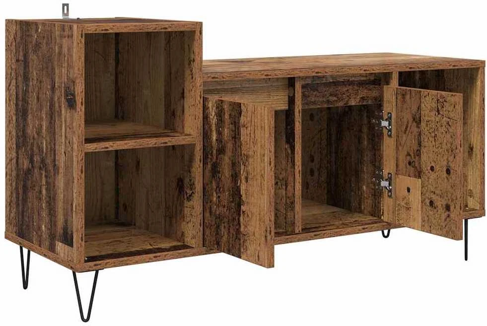 TV staliukas Televizoriaus spintelė 100 x 35 x 55 cm Senovinis medis