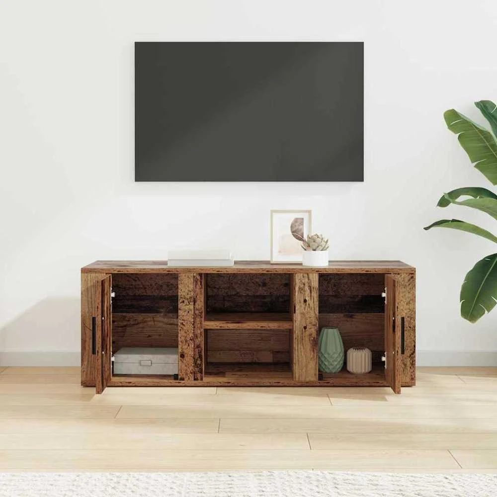 TV staliukas Televizoriaus spintelė 100 x 31,5 x 35 cm Senovinis medis